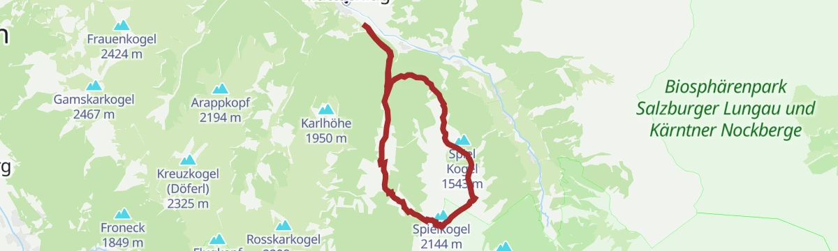 Route map: Hüttschlag: 3-Tages-Wanderung Hirschgrubenalm bis Hühnerkaralm